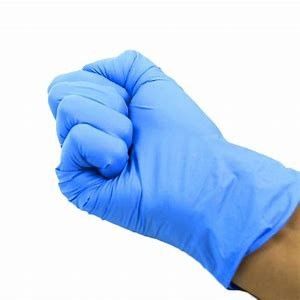 8 перчаток нитрила устранимого порошка заботы руки Mil свободных голубых со сжатием поставщик